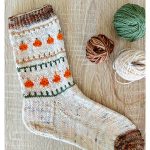 Easy Pumpkin Socks Free Knitting Pattern