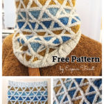 Expo 67 Geometric Cowl Free Knitting Pattern