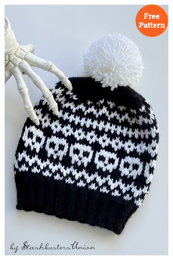 Fair Isle Skull Toque Free Knitting Pattern