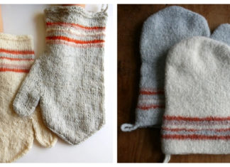 Felted Thanksgiving Oven Mitts Free Knitting Pattern