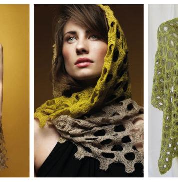 Honeycomb Lace Shawl Knitting Patterns
