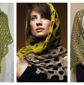 Honeycomb Lace Shawl Knitting Patterns
