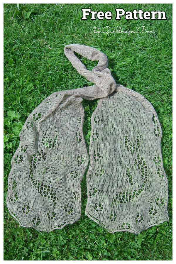 Lacey Cat Scarf Free Knitting Pattern