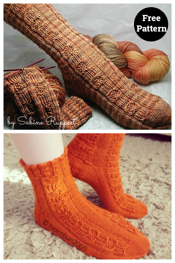 Little Pumpkins Socks Free Knitting Pattern