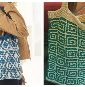 Mosaic Tote Bag Free Knitting Pattern