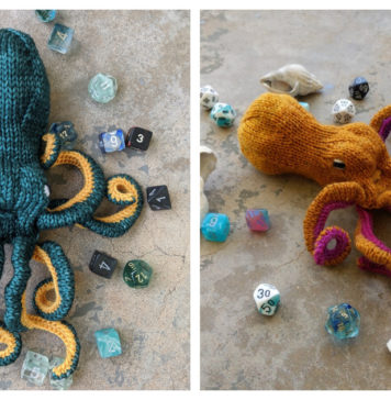 Octopus Dice Bag Knitting Pattern