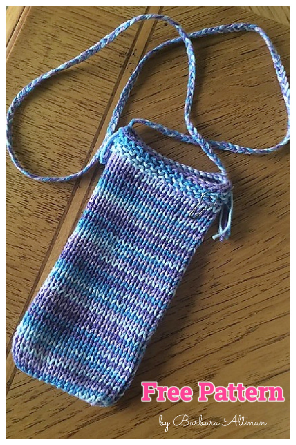 Phone Pouch Free Knitting Pattern