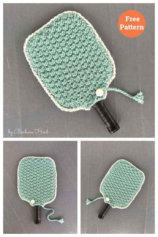 Pickleball Paddle Cover Free Knitting Pattern