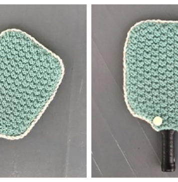 Pickleball Paddle Cover Free Knitting Pattern