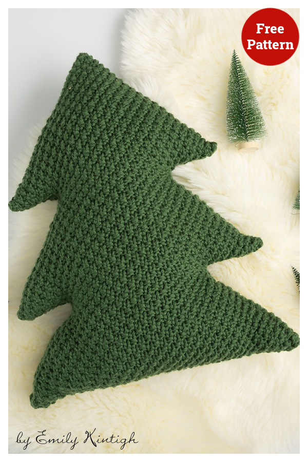 Pine Tree Throw Pillow Free Knitting Pattern