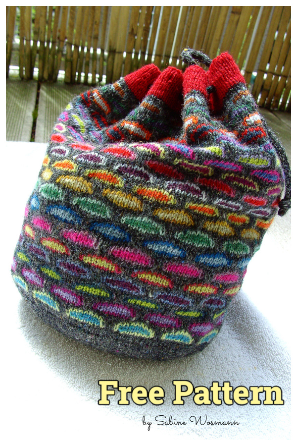 Slip Stitch Bag Free Knitting Pattern