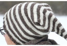 Stripy Pixie Hat Free Knitting Pattern