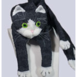 Tuxedo Cat Scarf Knitting Pattern
