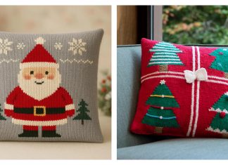 10+ Christmas Pillow Cushion Knitting Patterns