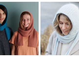 10+ Hood Scarf Free Knitting Patterns