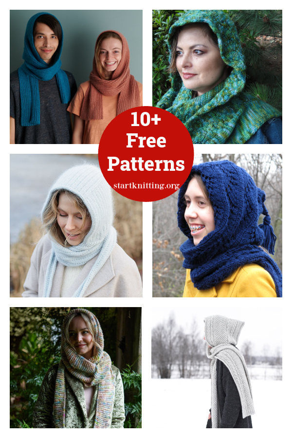 10+ Hood Scarf Free Knitting Patterns