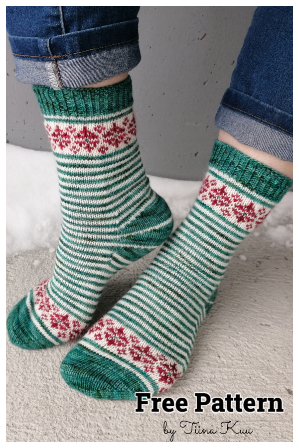 Anna M Christmas Socks Free Crochet Pattern