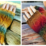 Autumn Leaf Half Gloves Free Knitting Pattern