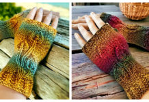 Autumn Leaf Half Gloves Free Knitting Pattern