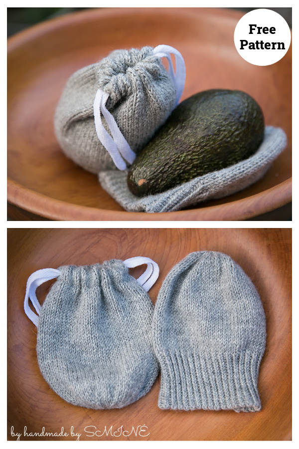 Avocado Ripening Bag Knitting Pattern