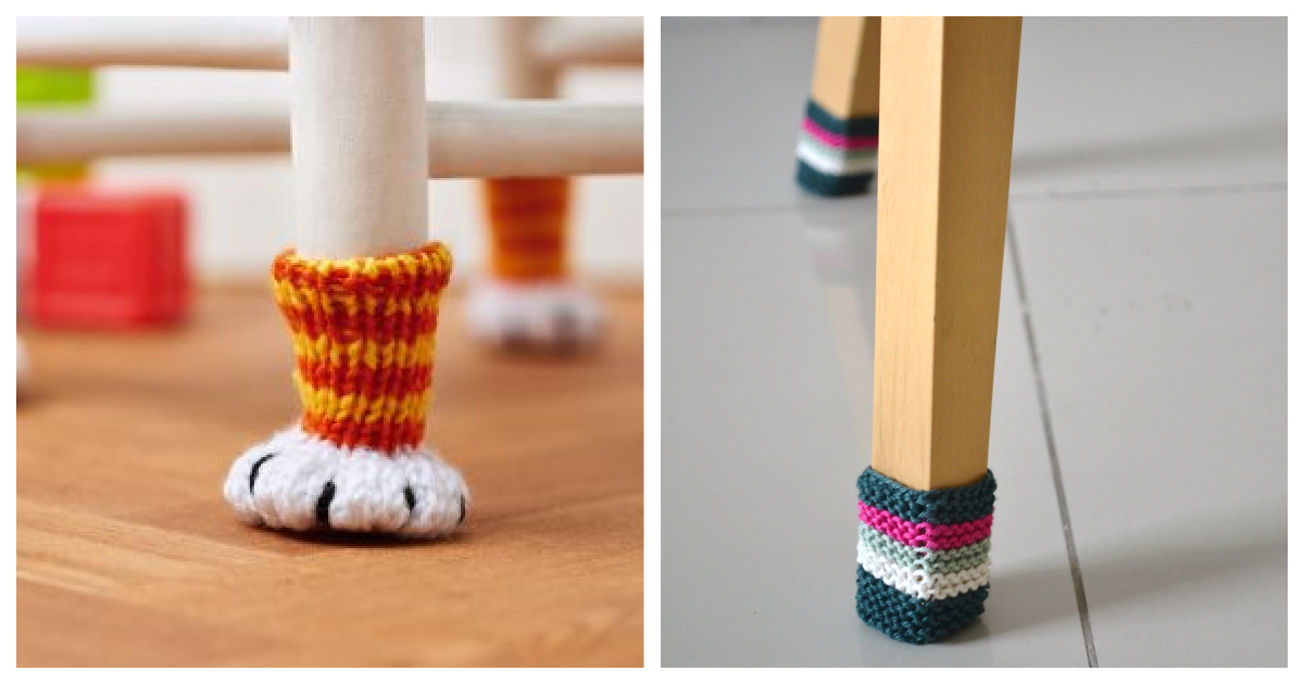 6 Chair Socks Free Knitting Pattern