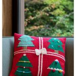 Christmas Tree Present Pillow Free Knitting Pattern