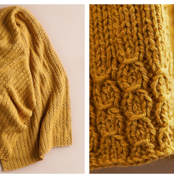 Droplet Blanket Free Knitting Pattern