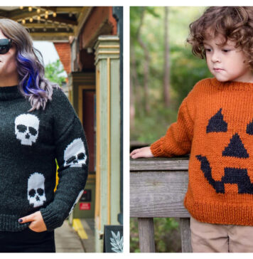Halloween Sweater Free Knitting Pattern