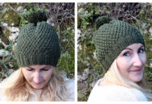 Irish Moss Beanie Hat Free Knitting Pattern