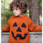Kids Jack O Lantern Sweater Free Knitting Pattern