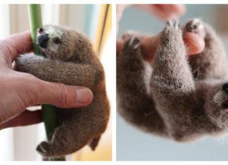 Little Sloth Amigurumi Free Knitting Pattern