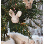 Noel Rabbit Hanging Ornament Free Knitting Pattern