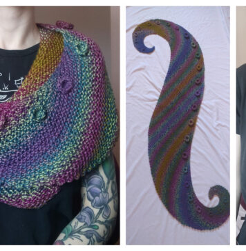 Sea Witch Tentacle Spiral Scarf Free Knitting Pattern