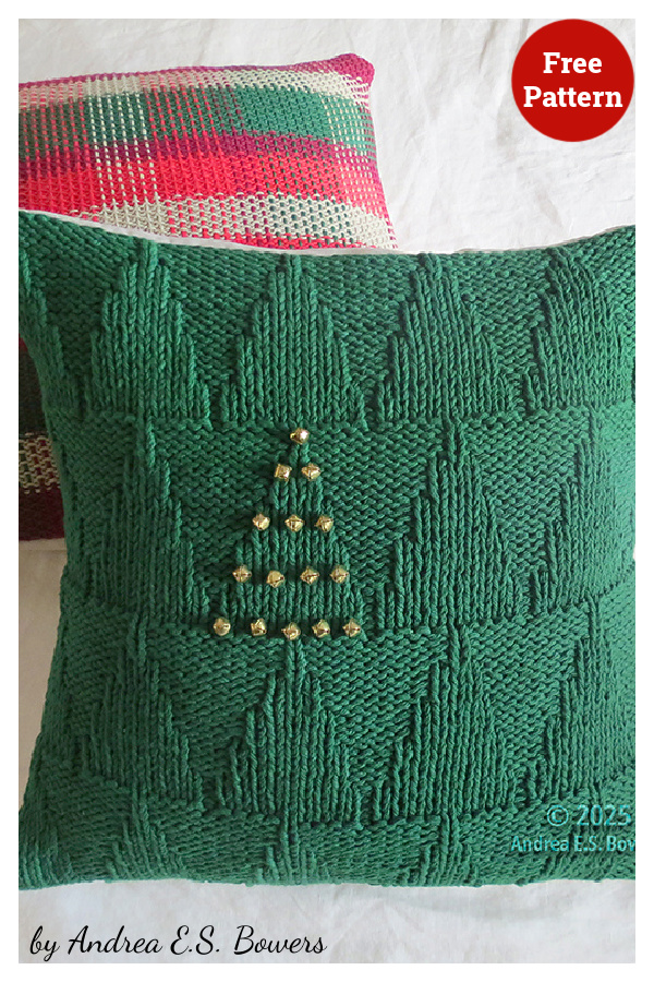 Tree Farm Pillow Free Knitting Pattern