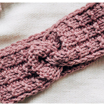 Waffle Stitch Headband Free Knitting Pattern