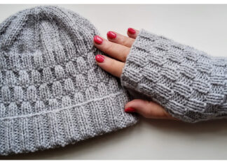 Whitby Hat and Handwarmers Free Knitting Pattern