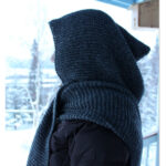 Wide Hooded Scarf Free Knitting Pattern