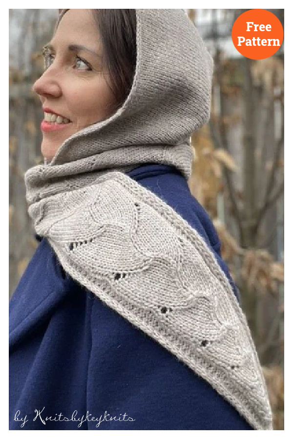 Windswept Hood Free Knitting Pattern