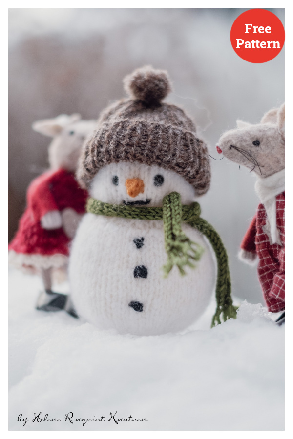 Wooly the Snowman Free Knitting Pattern