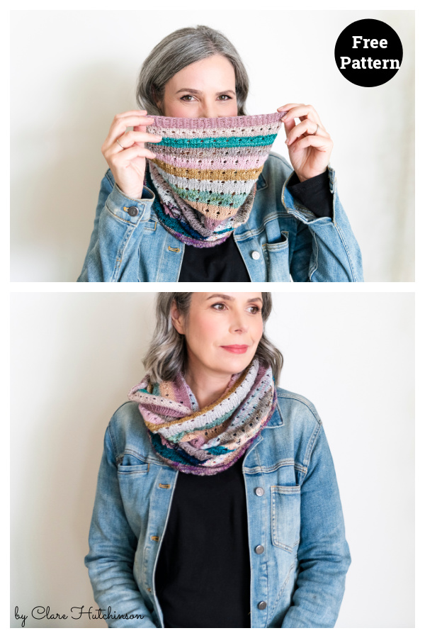 Simply Scrappy Cowl Free Knitting Pattern