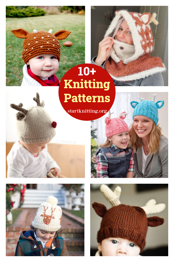 10+ Reindeer Hat Knitting Patterns 