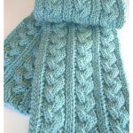 Braid Cable Reversible Hiking Scarf Free Knitting Pattern