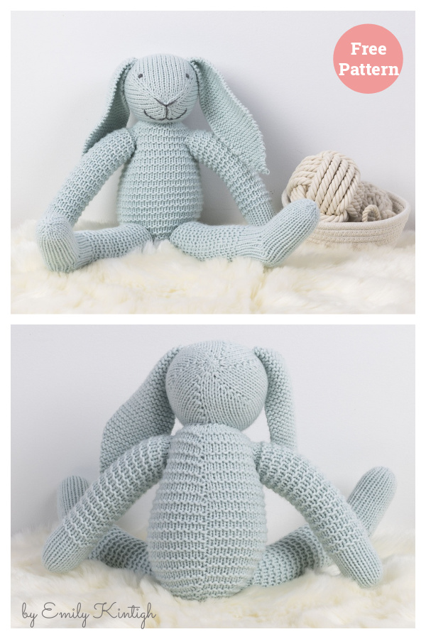 Buddy the Bunny Toy Free Knitting Pattern
