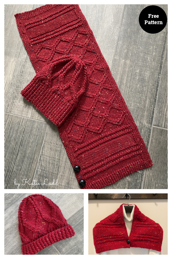 Camp Fire Hat and Scarf Free Knitting Pattern