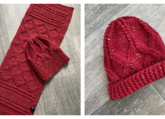 Camp Fire Hat and Scarf Free Knitting Pattern