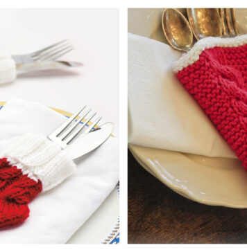 6 Christmas Cutlery Holder Knitting Patterns Christmas Cutlery Holder Knitting Patterns