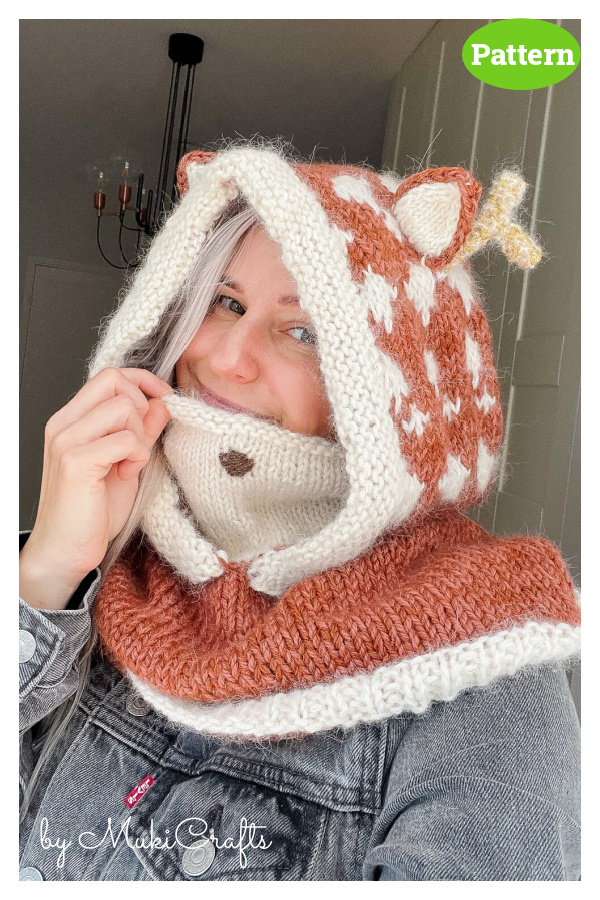 Deer Snood Knitting Pattern