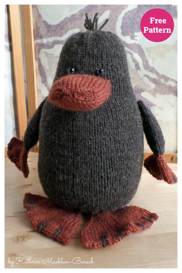 Duckbill Stuffed Animal Platypus Free Knitting Pattern