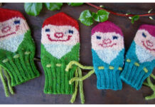 Gnome Mittens Free Knitting Pattern