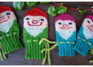 Gnome Mittens Free Knitting Pattern